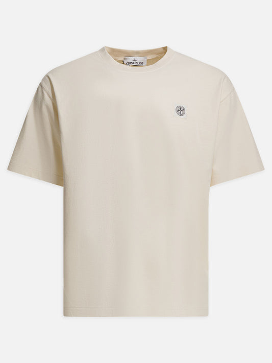 T-shirt girocollo Logo  Bianco - Stone Island Uomo | PDP | VIETTI Online Store 

