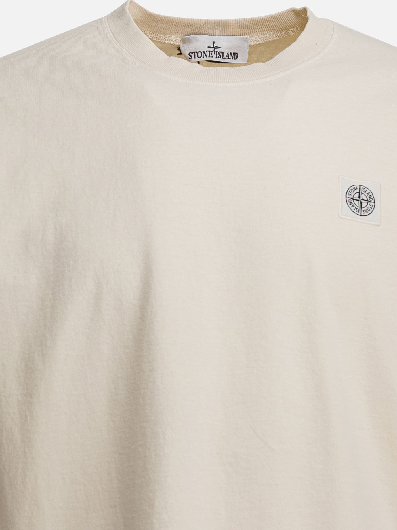 T-shirt girocollo Logo  Bianco - Stone Island Uomo | PDP | VIETTI Online Store | thumbnail_3