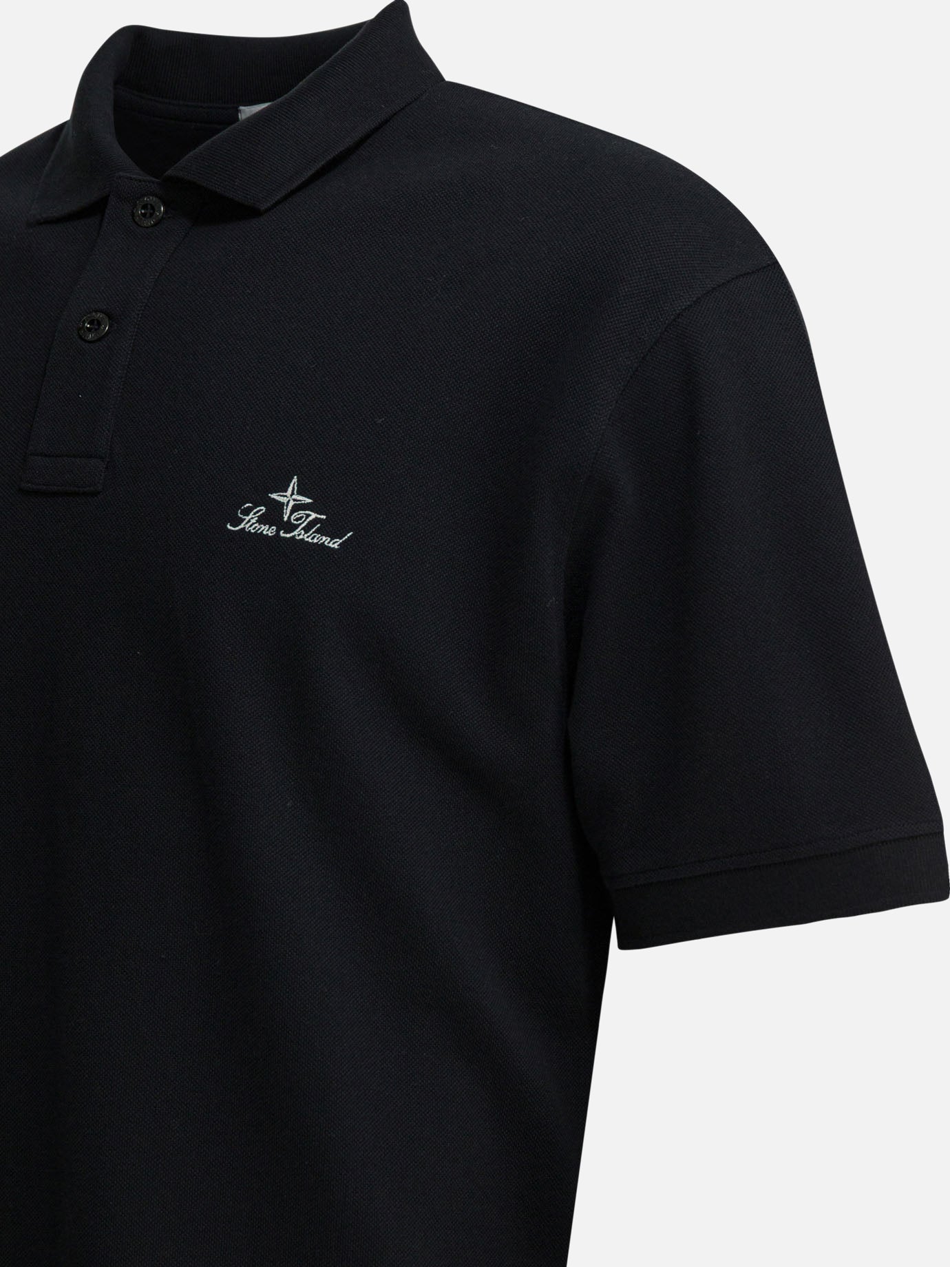 Polo shirts with buttons Logo  Blue - Stone Island Men | PDP | VIETTI Online Store | thumbnail_4