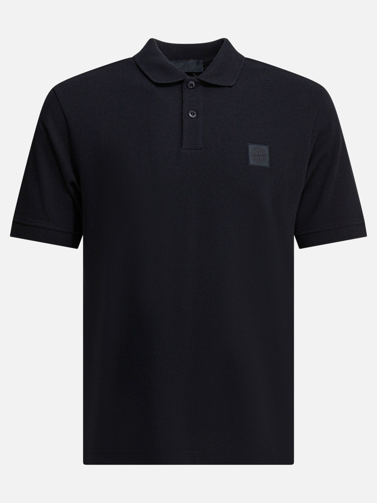 Stone Island "S.I. Ghost" Polo shirt with buttons Blue