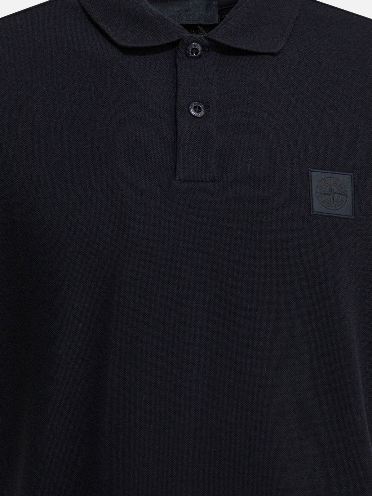 Stone Island "S.I. Ghost" Polo shirt with buttons Blue