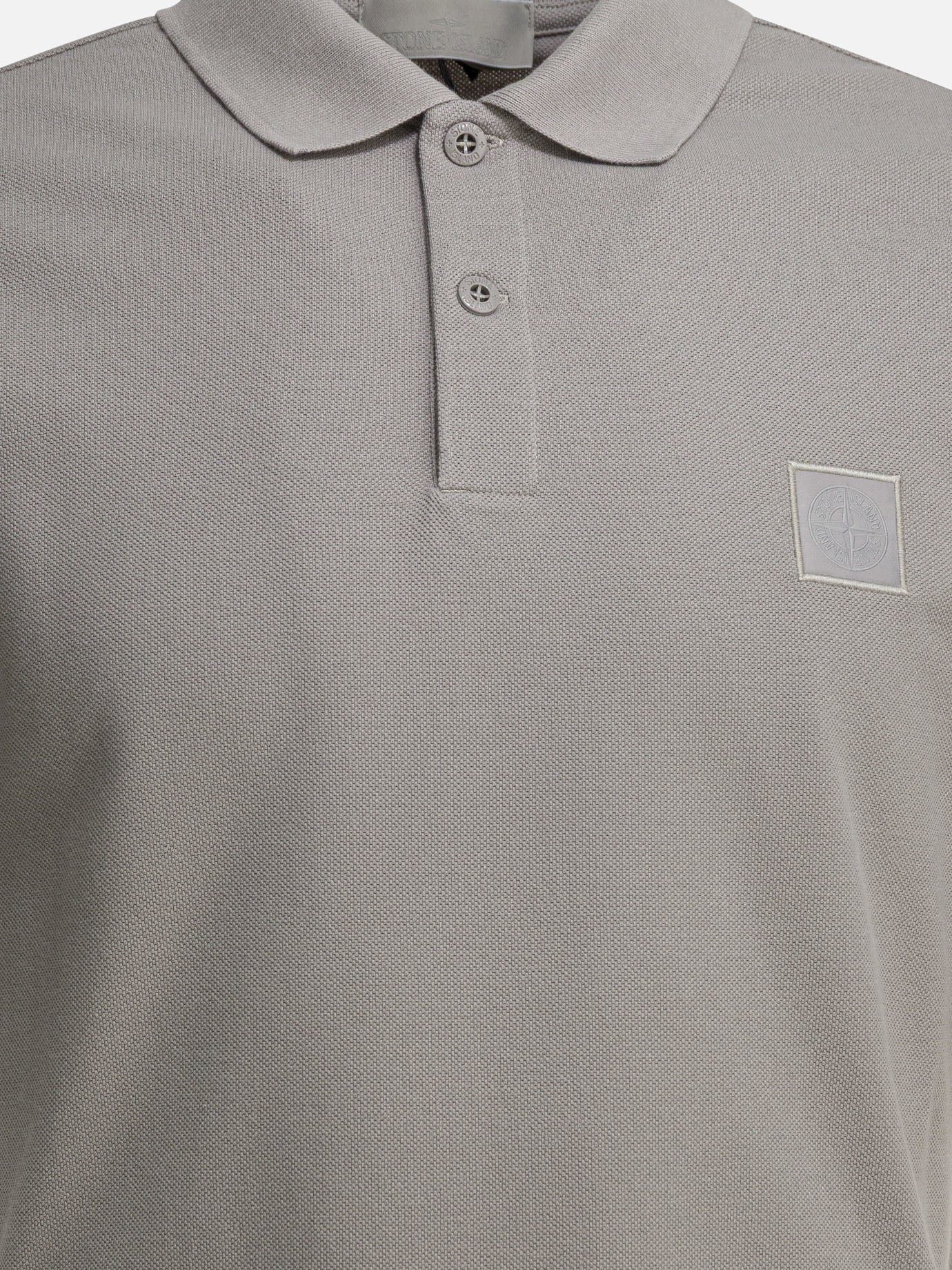 Polo con bottoni 100% cotton  Grigio - Stone Island Uomo | PDP | VIETTI Online Store | Zoom-Modal_3
