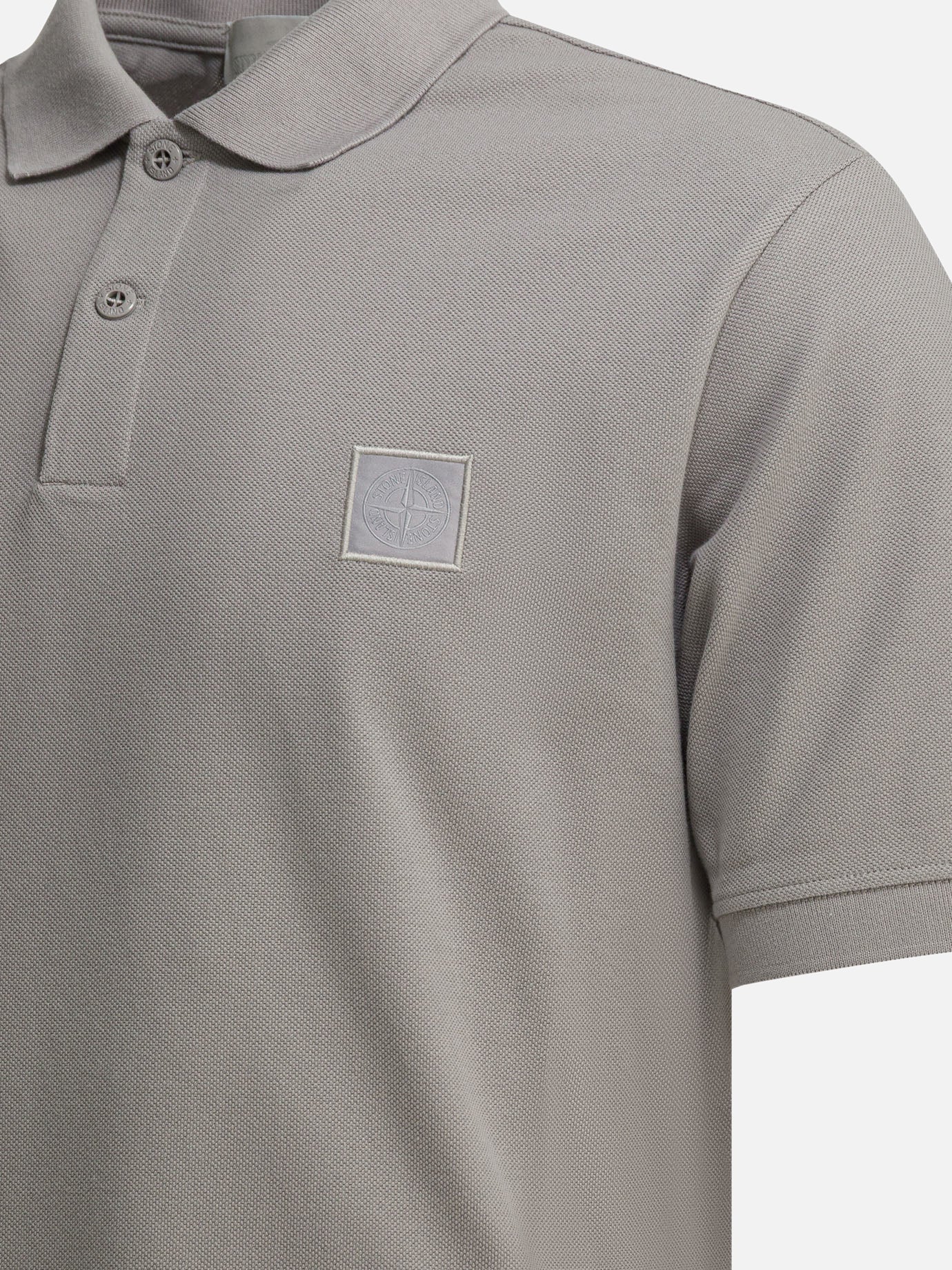 Polo con bottoni 100% cotton  Grigio - Stone Island Uomo | PDP | VIETTI Online Store | Zoom-Modal_4

