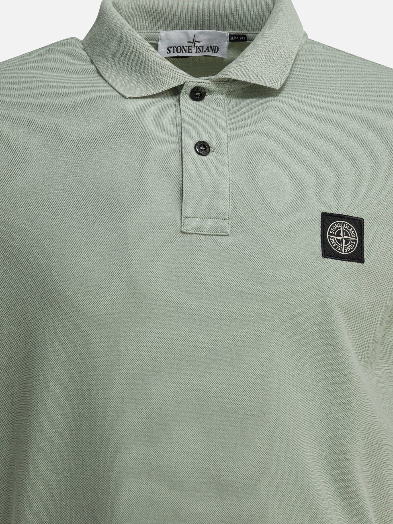 Polo shirts with buttons Logo  Green - Stone Island Men | PDP | VIETTI Online Store | thumbnail_3