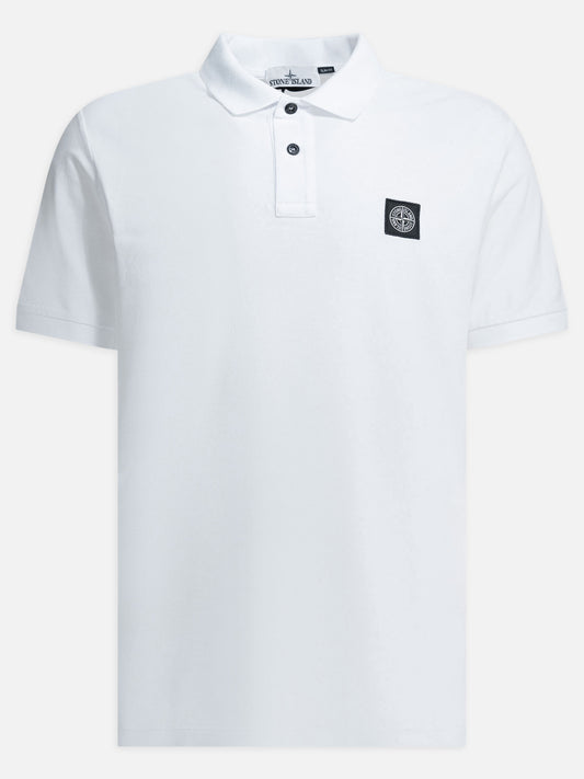Polo shirts with buttons Logo  White - Stone Island Men | PDP | VIETTI Online Store 
