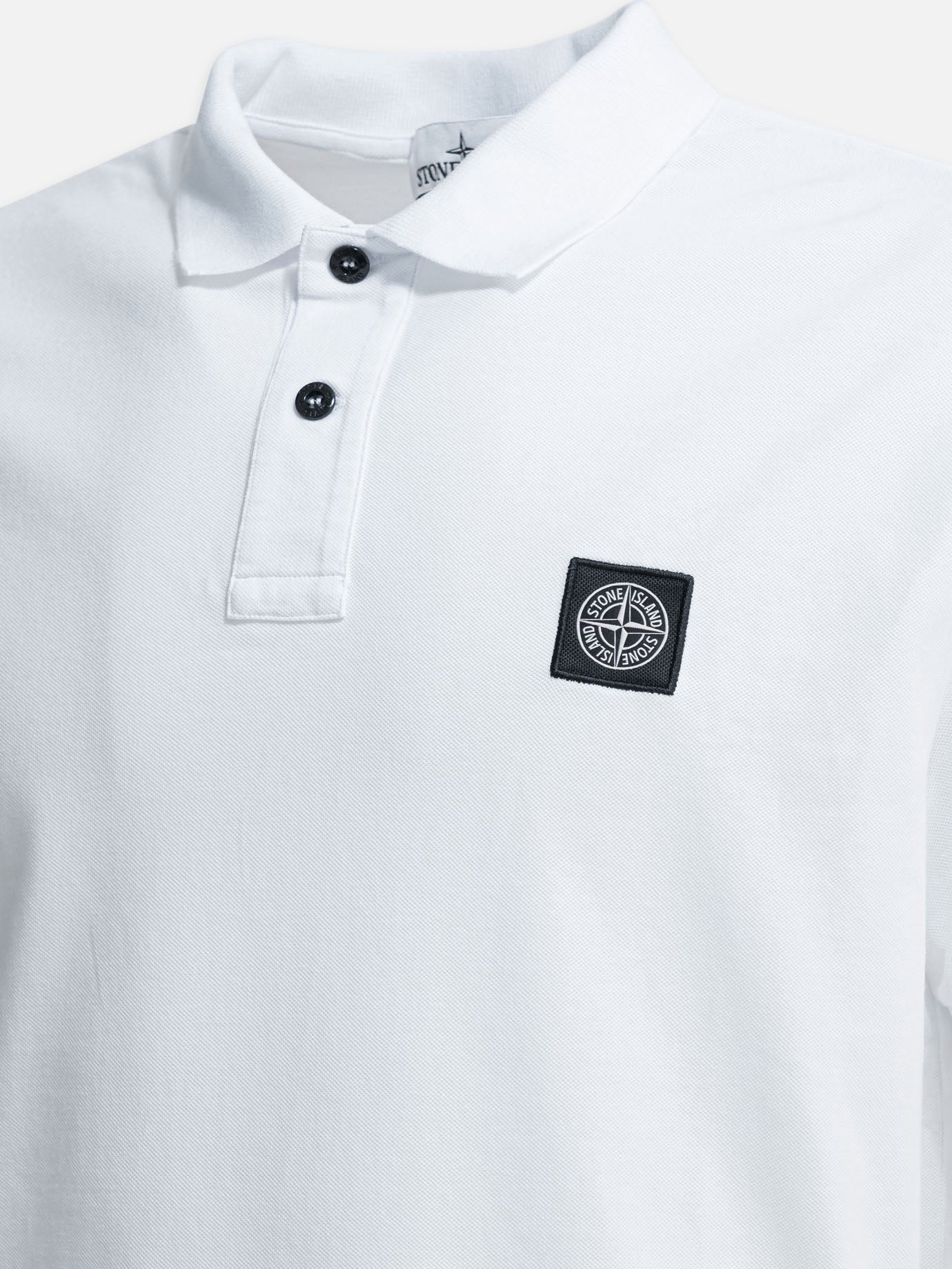 Polo shirts with buttons Logo  White - Stone Island Men | PDP | VIETTI Online Store | Zoom-Modal_3
