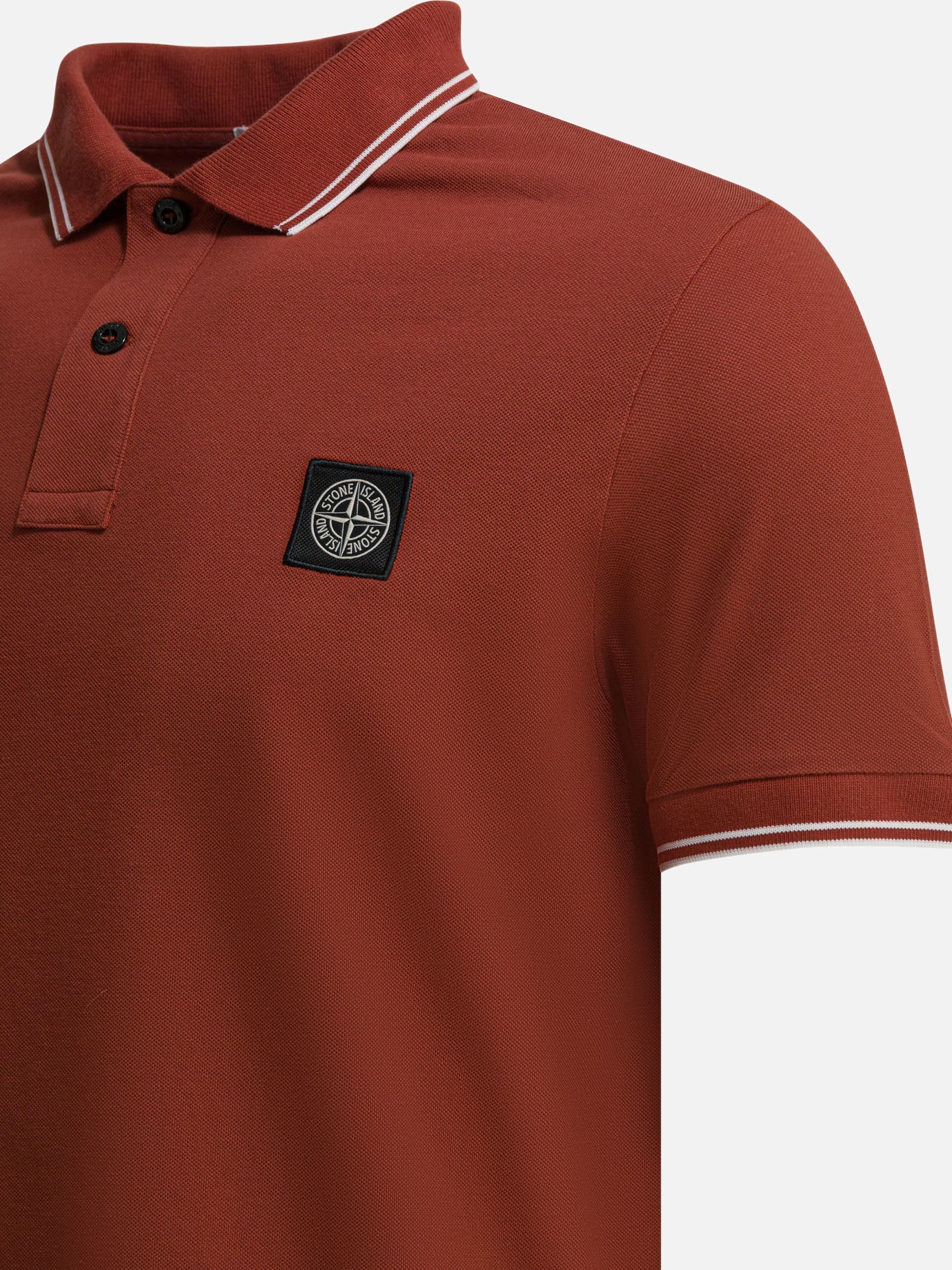 Polo shirts with buttons Logo  Red - Stone Island Men | PDP | VIETTI Online Store | thumbnail_4