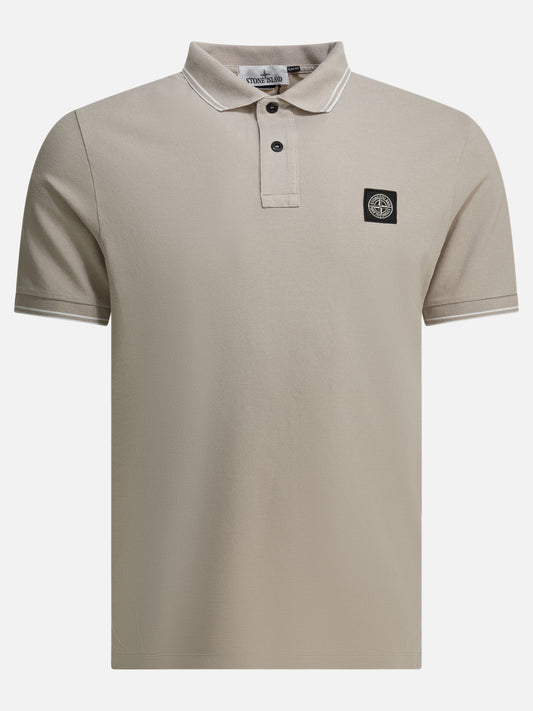 Polo con bottoni Logo  Grigio - Stone Island Uomo | PLP | VIETTI Online Store 
