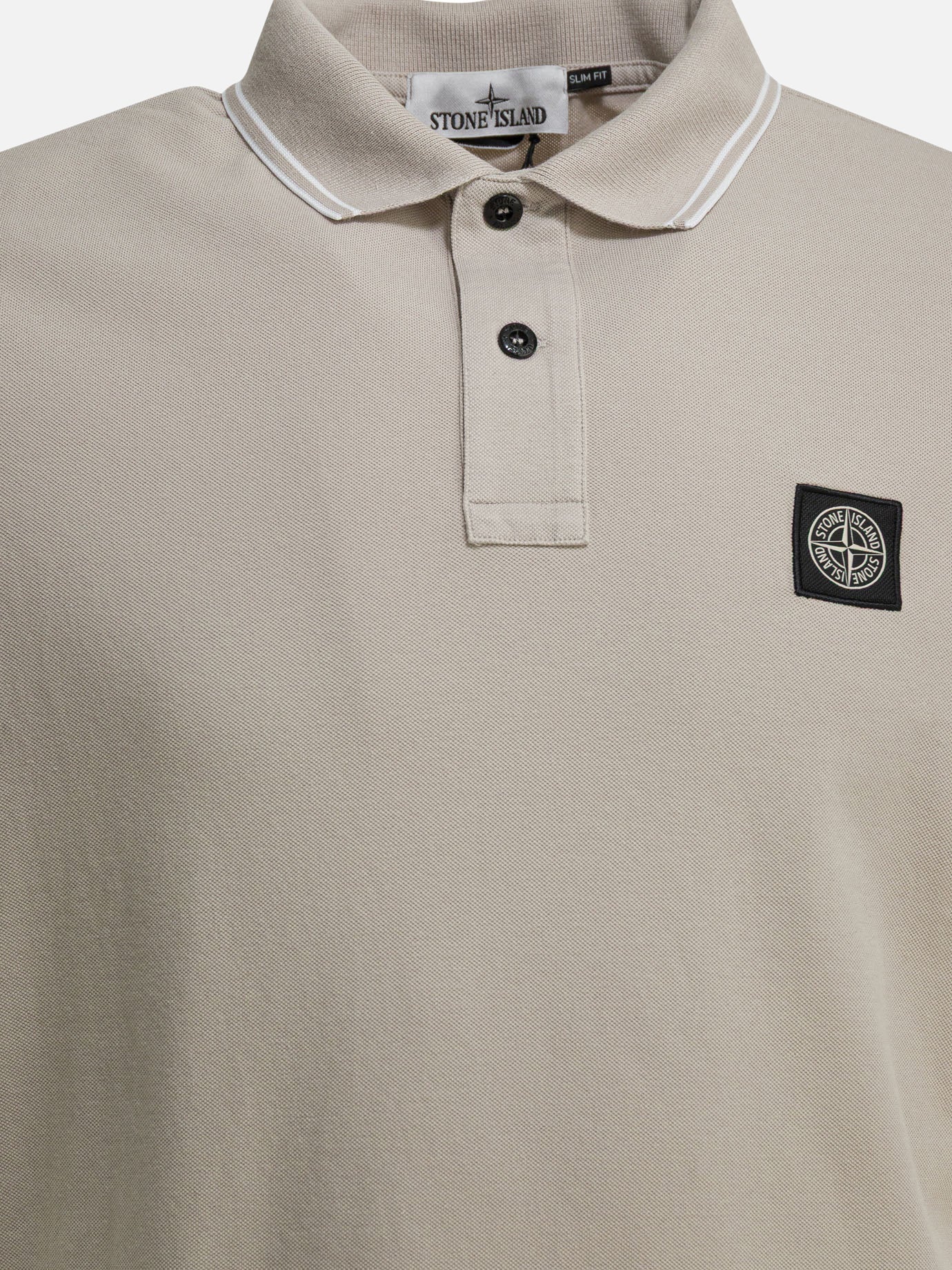 Polo shirts with buttons Logo  Grey - Stone Island Men | PDP | VIETTI Online Store | thumbnail_3