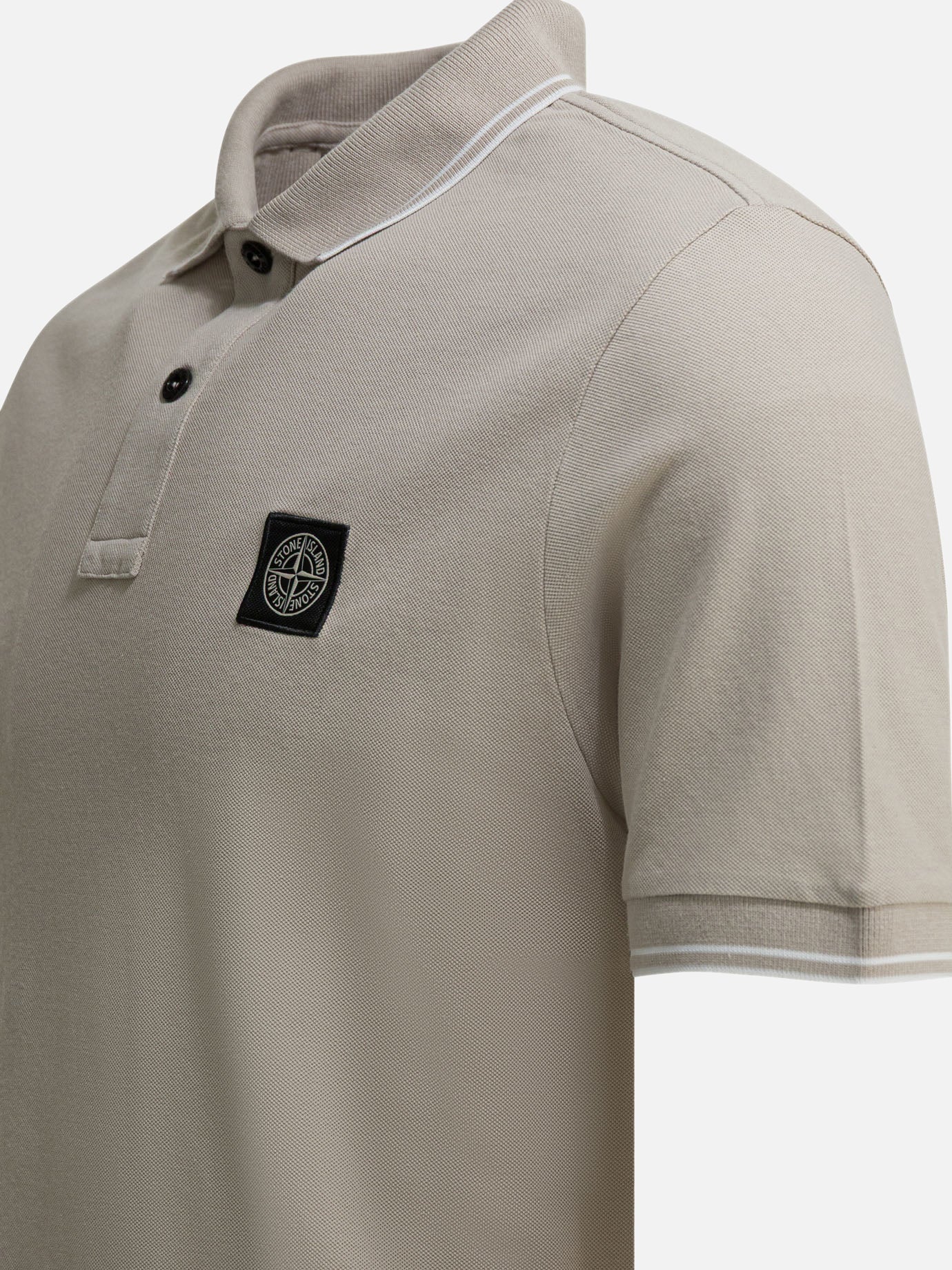 Polo shirts with buttons Logo  Grey - Stone Island Men | PDP | VIETTI Online Store | thumbnail_4