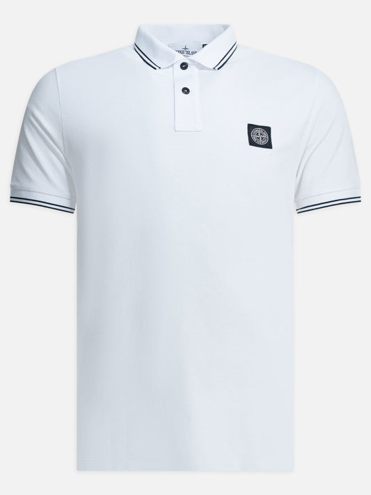 Polo shirts with buttons Logo  White - Stone Island Men | PDP | VIETTI Online Store 
