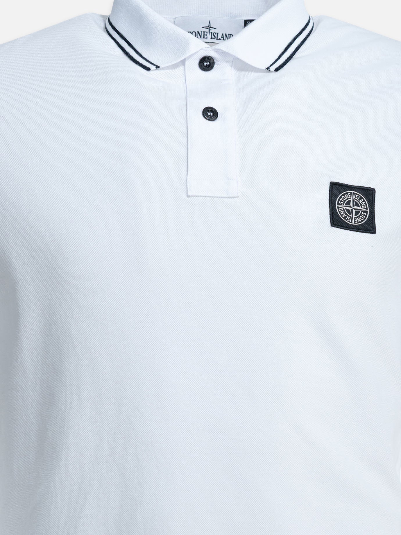 Polo shirts with buttons Logo  White - Stone Island Men | PDP | VIETTI Online Store | Zoom-Modal_3
