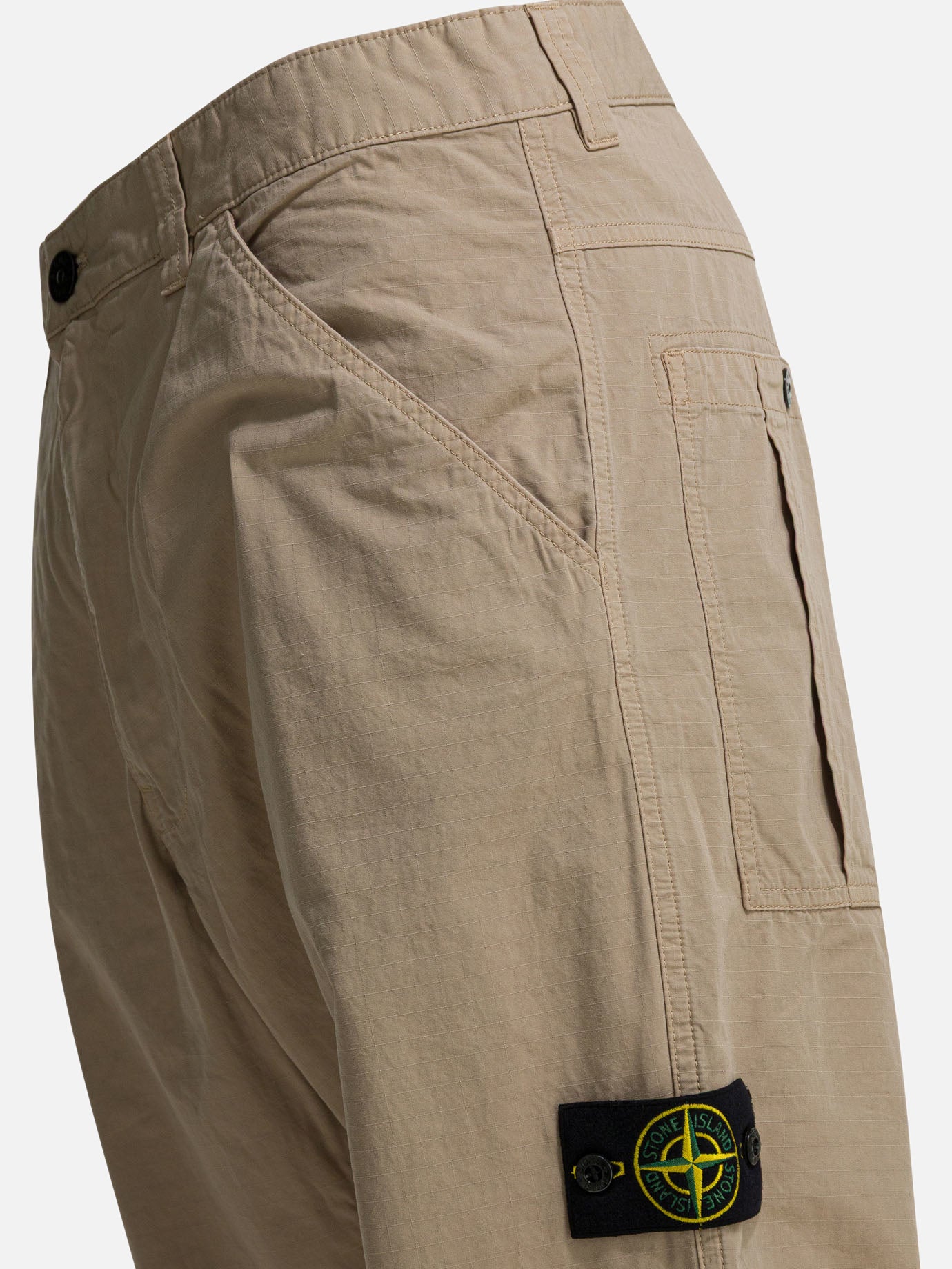 Leisure trousers Logo  Beige - Stone Island Men | PDP | VIETTI Online Store | thumbnail_4