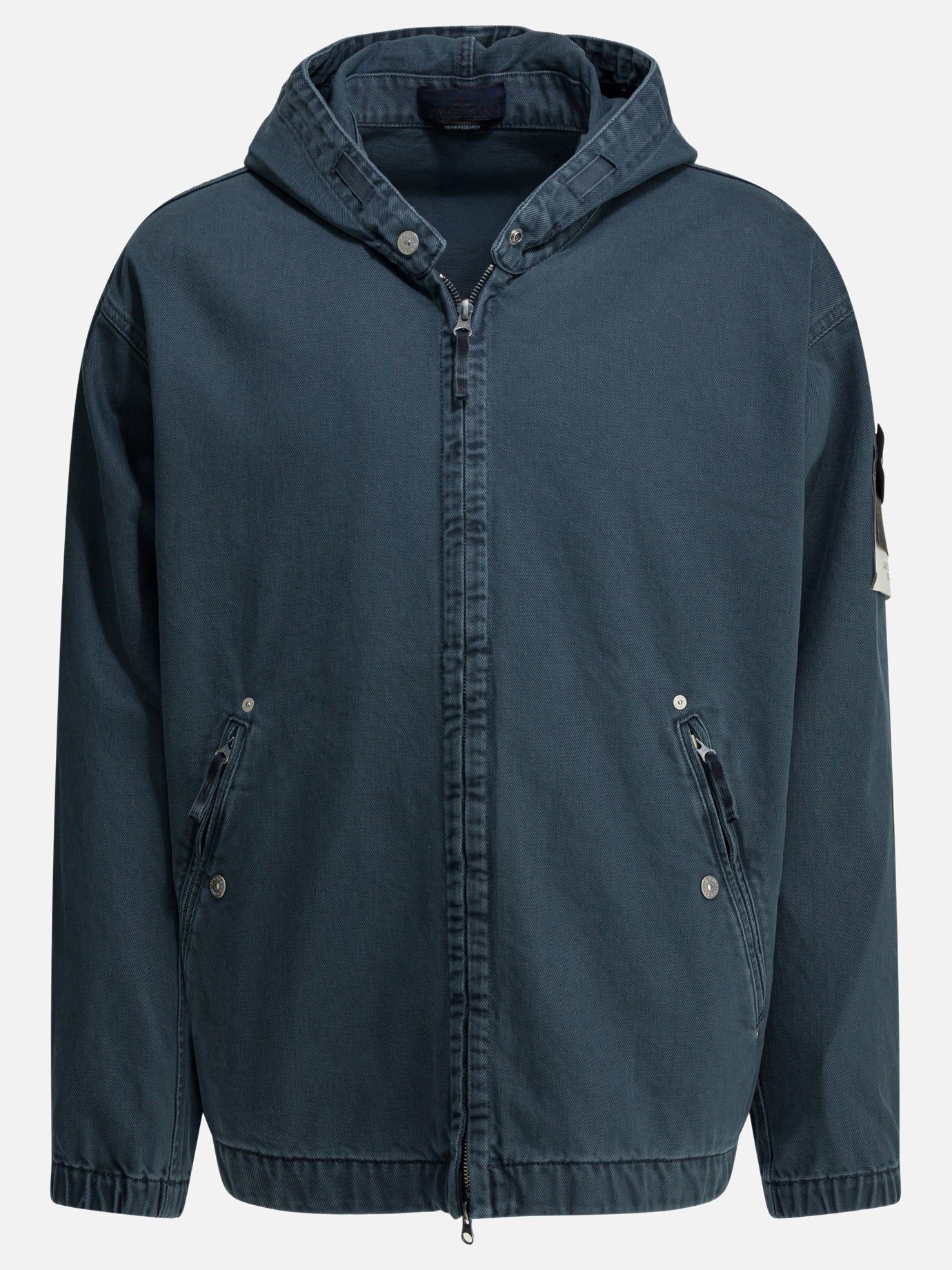 Giacche in denim Logo  Blu - Stone Island Uomo | PDP | VIETTI Online Store | Zoom-Modal
