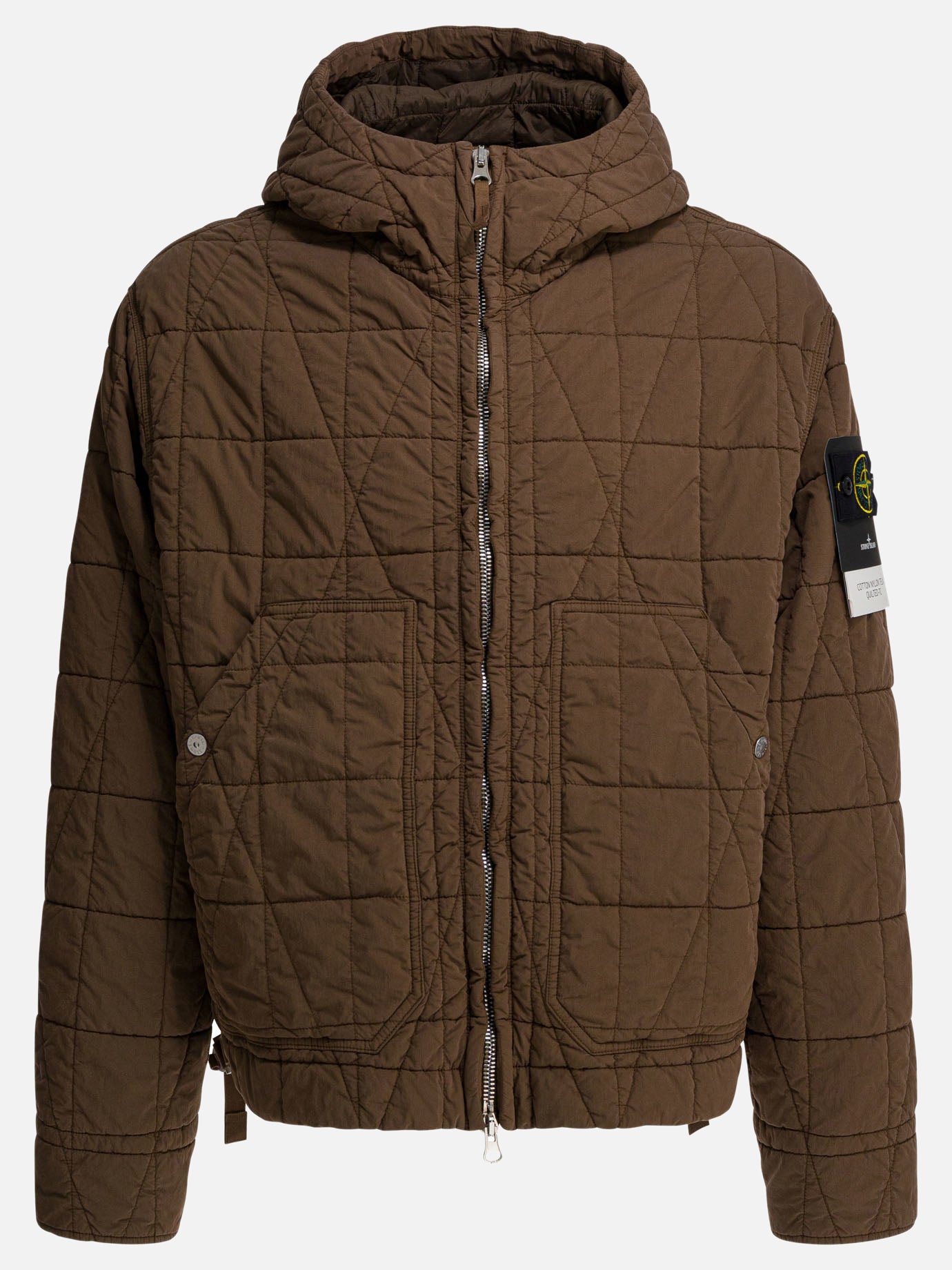Giacche leggere & Trapuntate Logo  Marrone - Stone Island Uomo | PDP | VIETTI Online Store | Zoom-Modal
