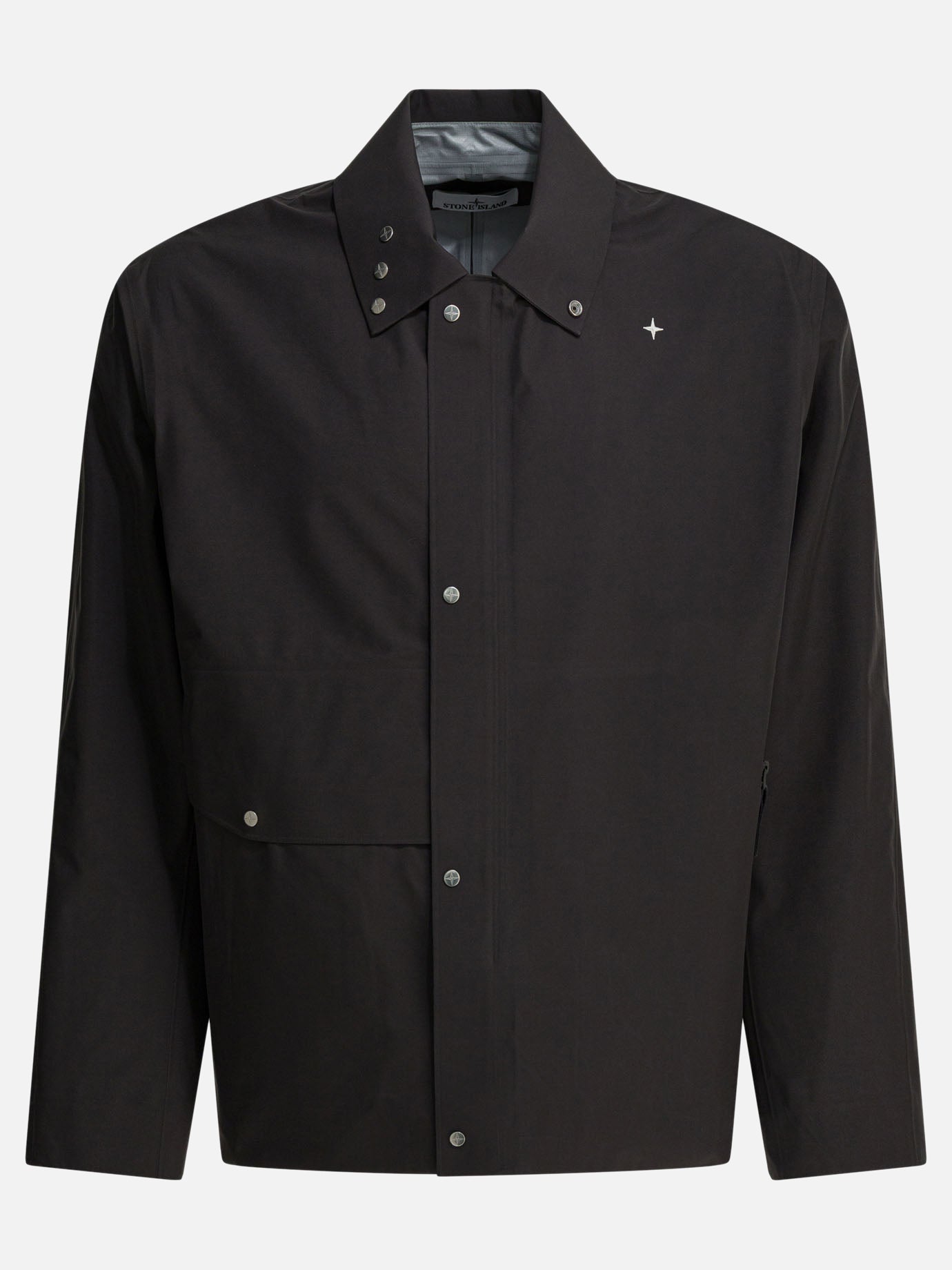 Overshirt jackets Solid colour  Grey - Stone Island Men | PDP | VIETTI Online Store | thumbnail