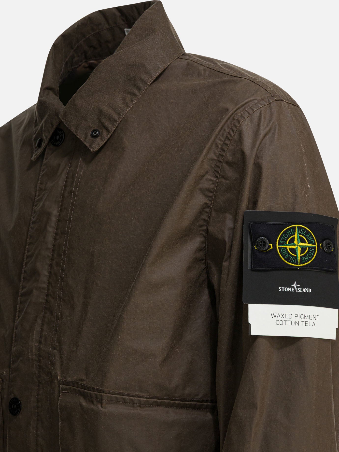 Overshirt jackets Logo  Brown - Stone Island Men | PDP | VIETTI Online Store | thumbnail_3