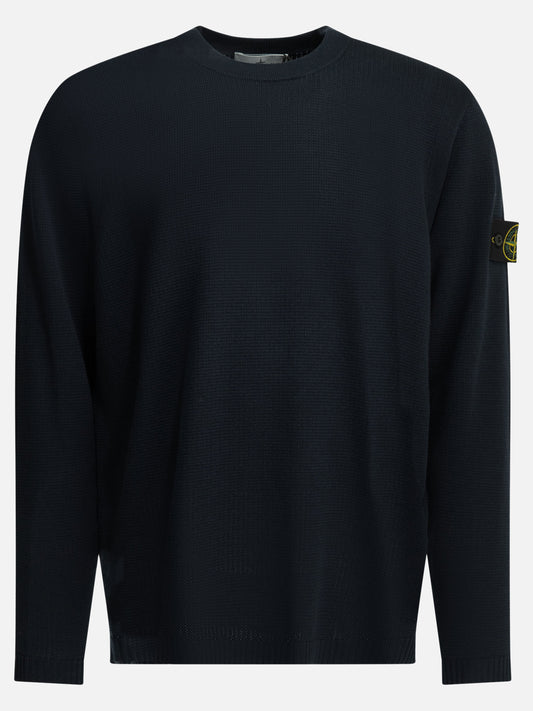 Stone Island Crew-neck sweater with logo Blue

