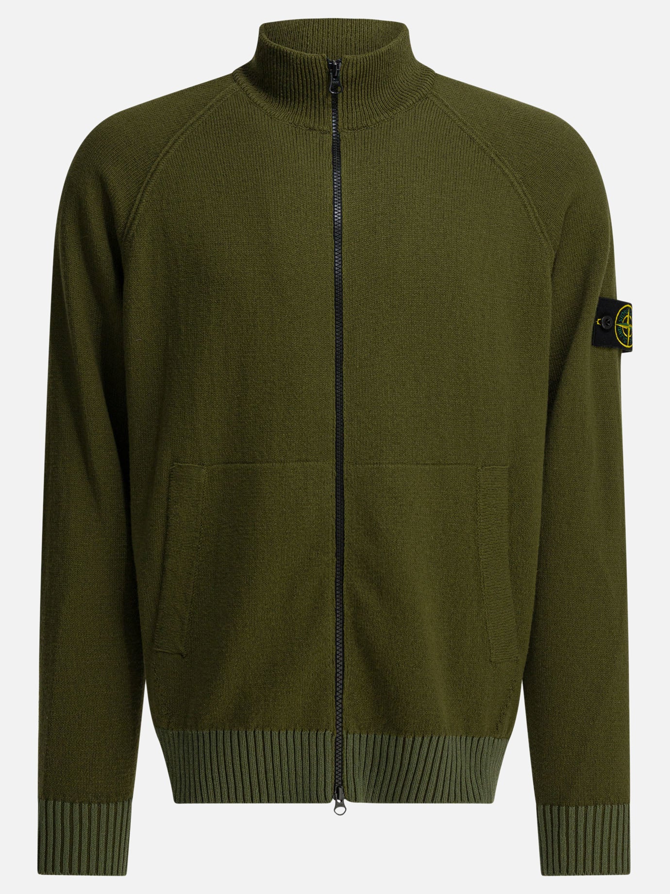 Zipped sweaters Logo  Green - Stone Island Men | PDP | VIETTI Online Store | thumbnail