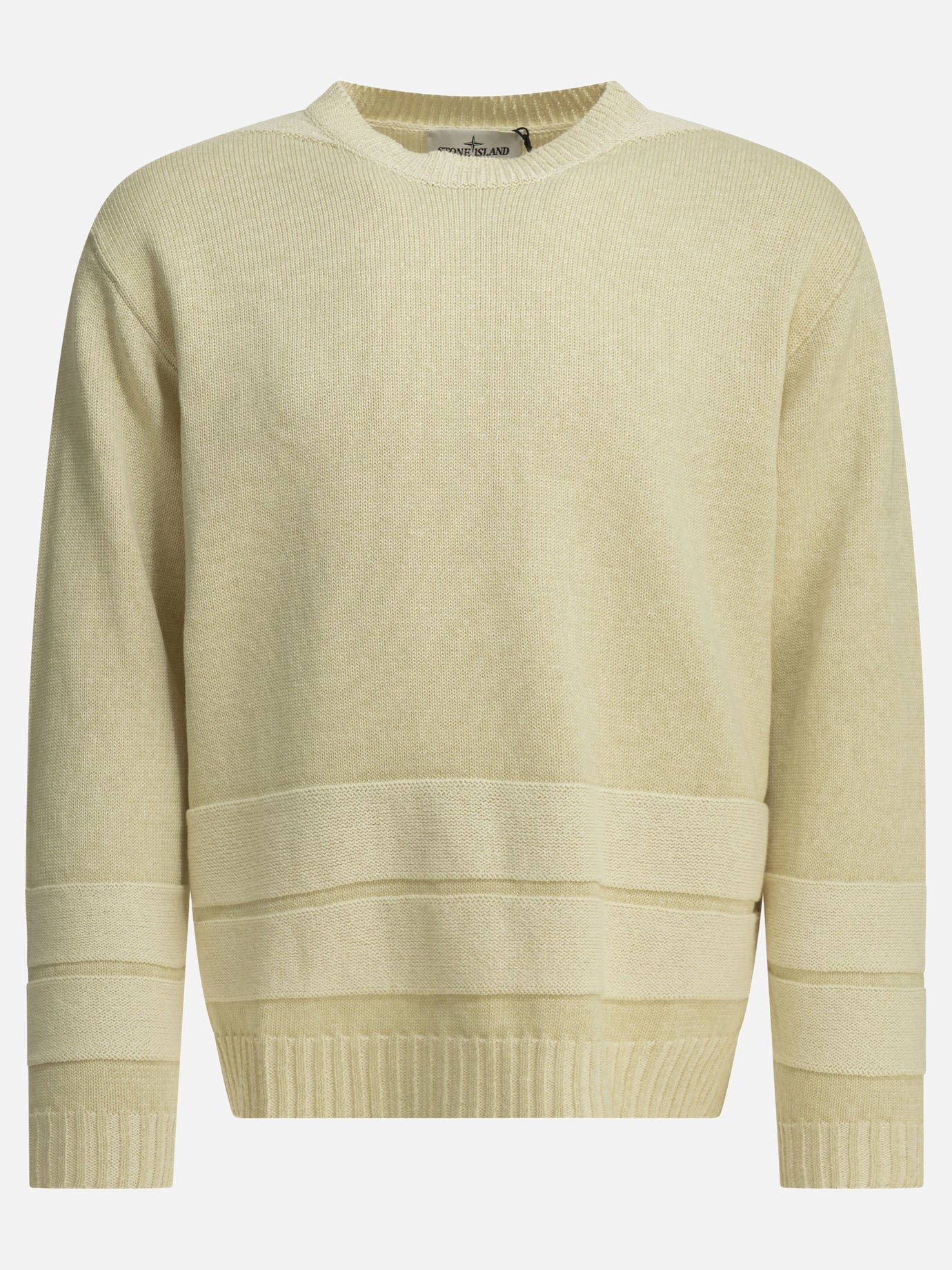 Crewneck sweaters Solid colour  Beige - Stone Island Men | PDP | VIETTI Online Store | thumbnail