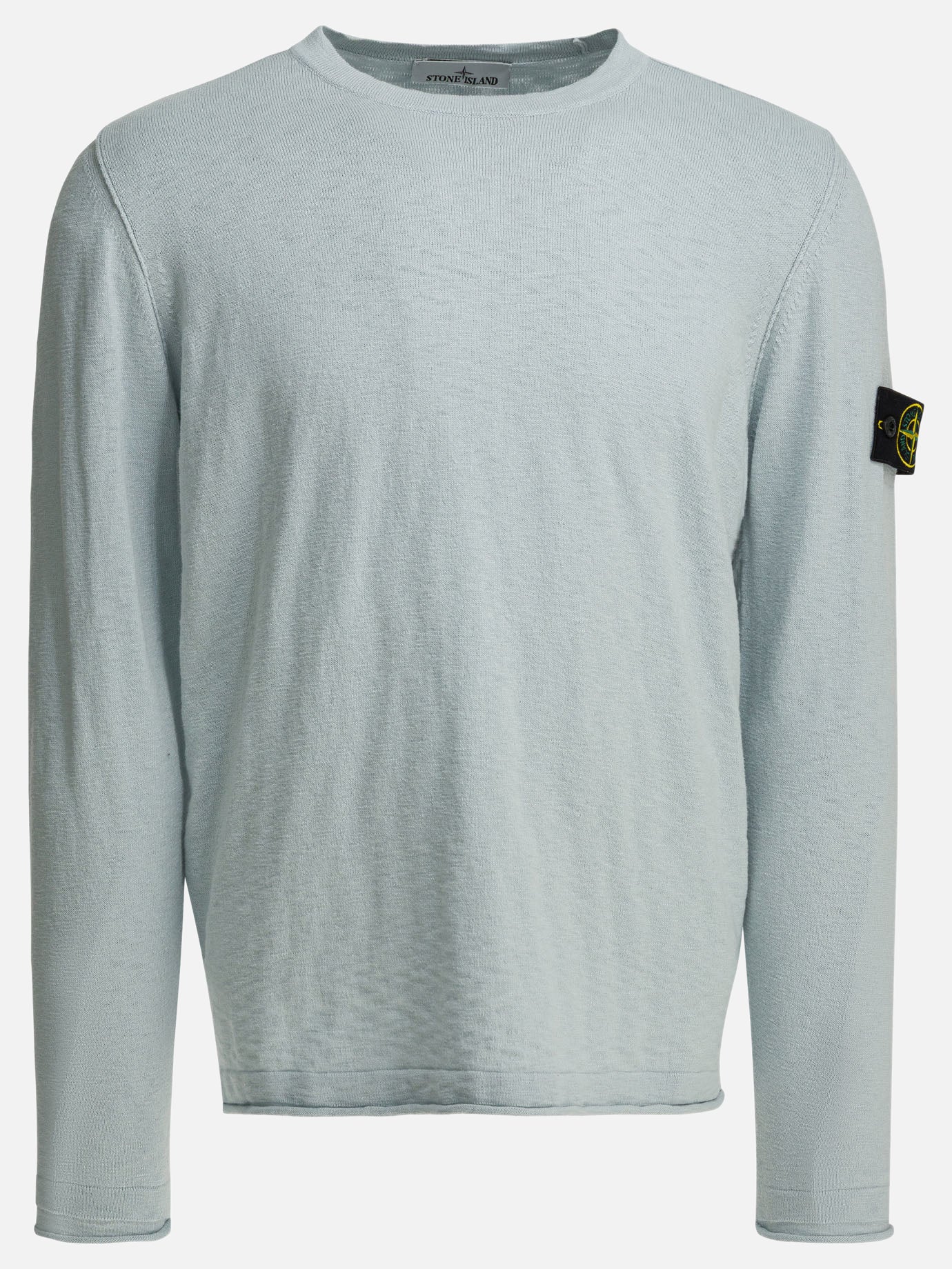 Crewneck sweaters Logo  Light blue - Stone Island Men | PDP | VIETTI Online Store | thumbnail