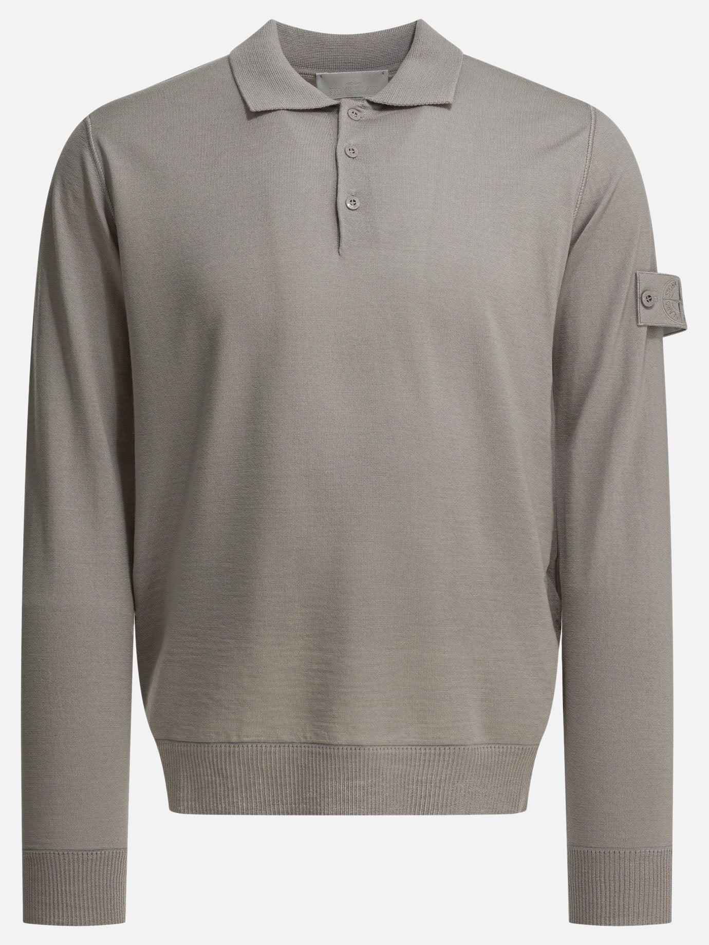 Polo sweater Solid colour  Grey - Stone Island Men | PDP | VIETTI Online Store | thumbnail