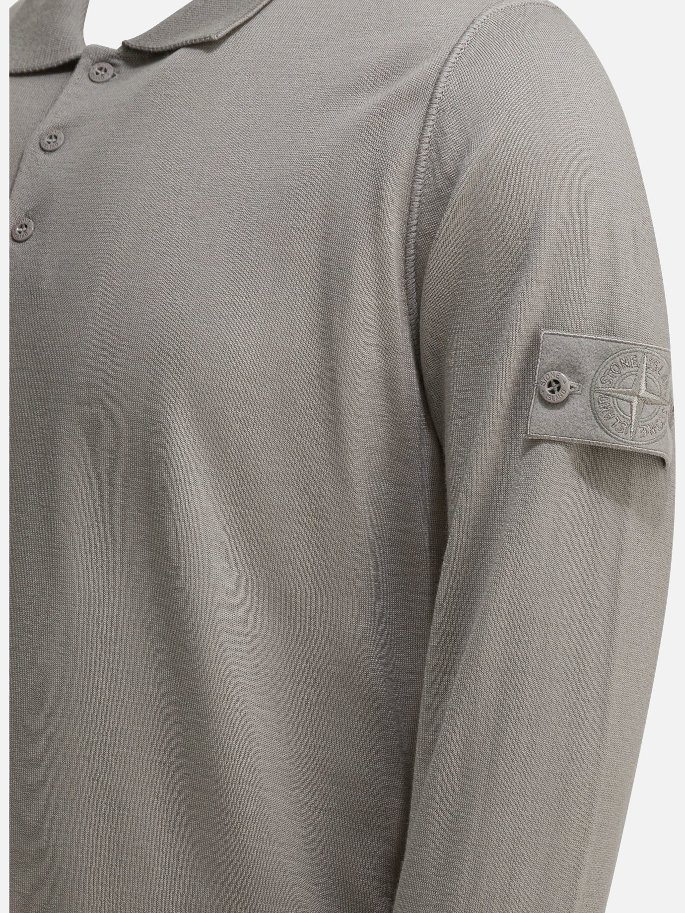 Polo sweater Solid colour  Grey - Stone Island Men | PDP | VIETTI Online Store | thumbnail_4