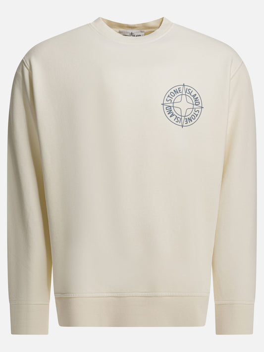 Felpe girocollo Logo  Bianco - Stone Island Uomo | PDP | VIETTI Online Store 
