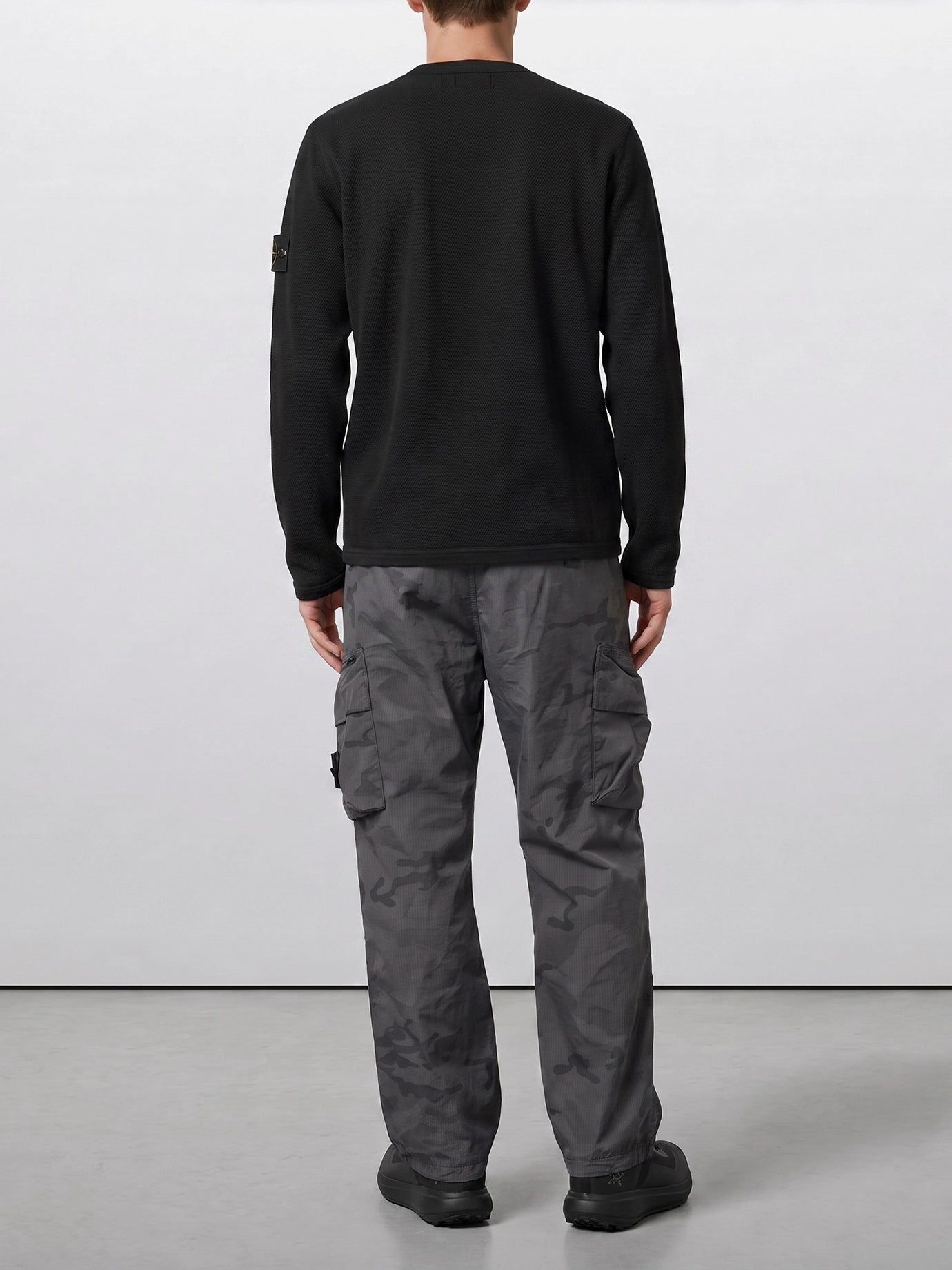 Crewnecks Logo  Black - Stone Island Men | PDP | VIETTI Online Store | thumbnail_3