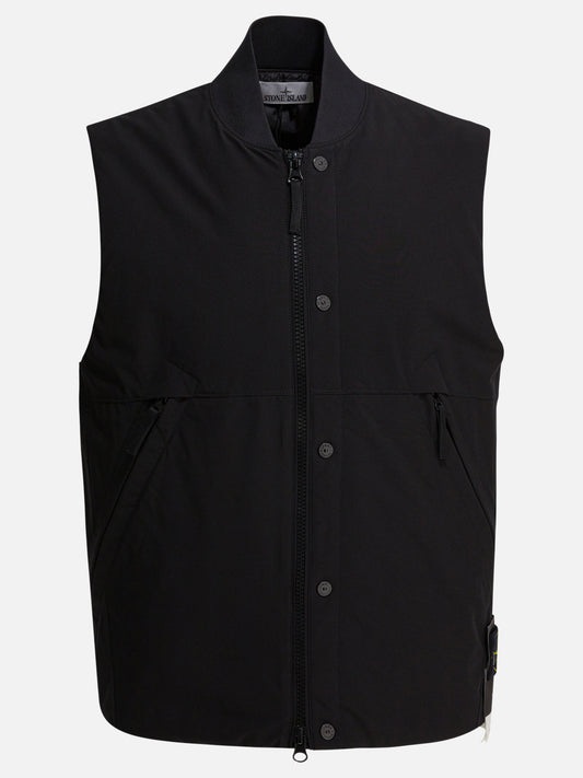 Vest jackets Logo  Black - Stone Island Men | PLP | VIETTI Online Store 
