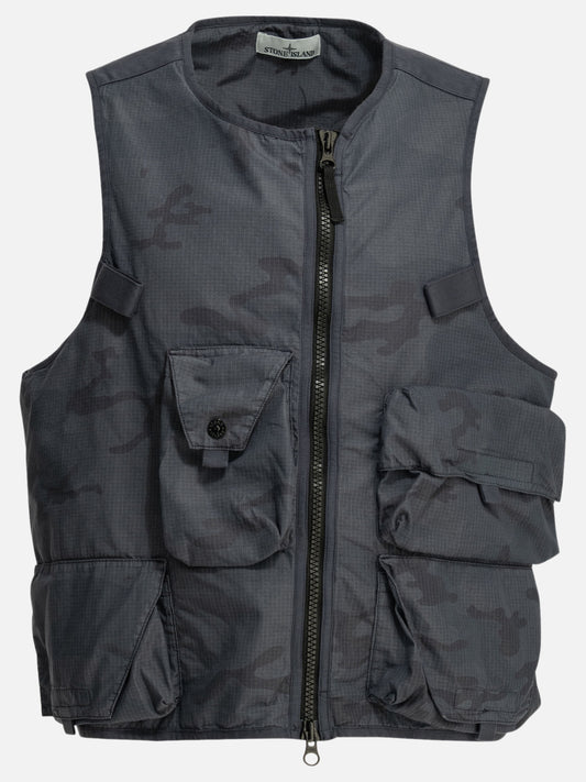 Vest jackets Camouflage  Blue - Stone Island Men | PLP | VIETTI Online Store 
