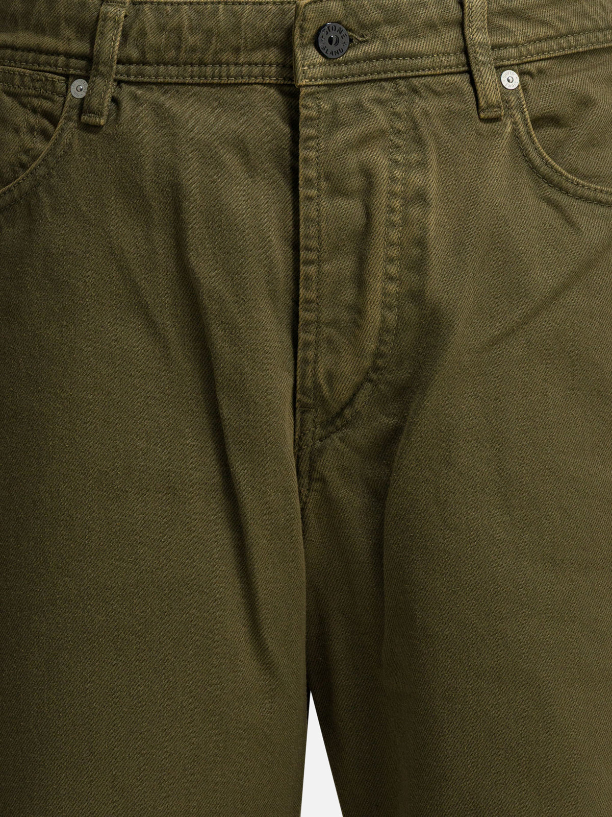 Stone Island "Light Bull" Straight Leg Jeans Green - VIETTI