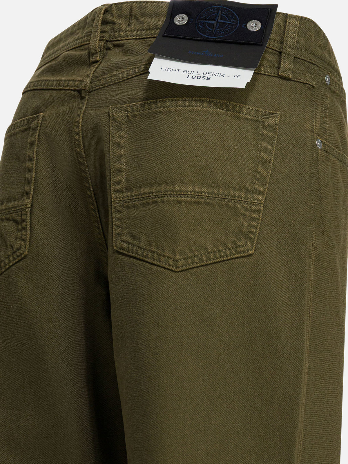 Stone Island "Light Bull" Straight Leg Jeans Green - VIETTI
