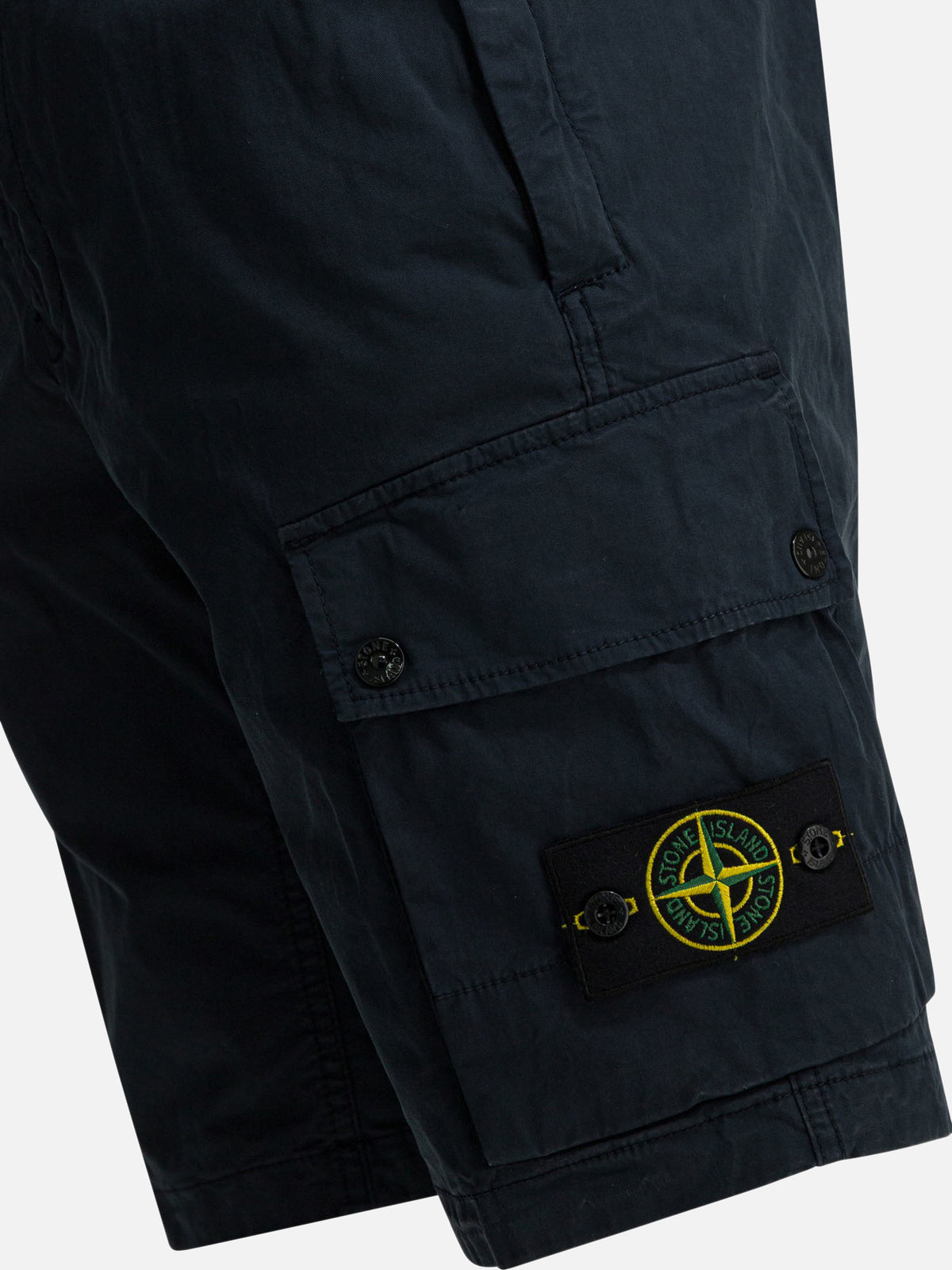 Stone Island Cargo shorts in organic cotton twill Blue