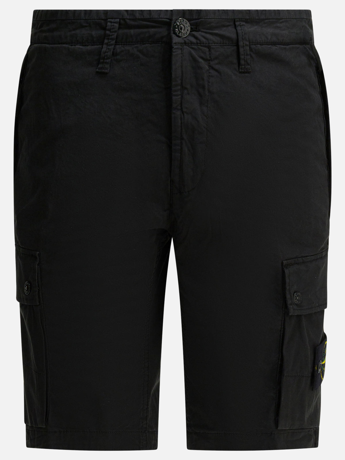 Stone Island Cargo shorts in organic cotton twill Black