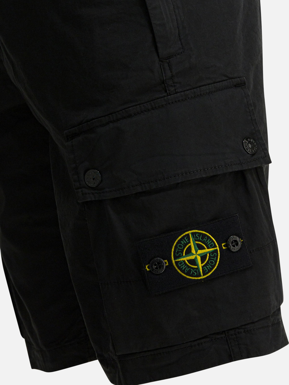Stone Island Cargo shorts in organic cotton twill Black - VIETTI
