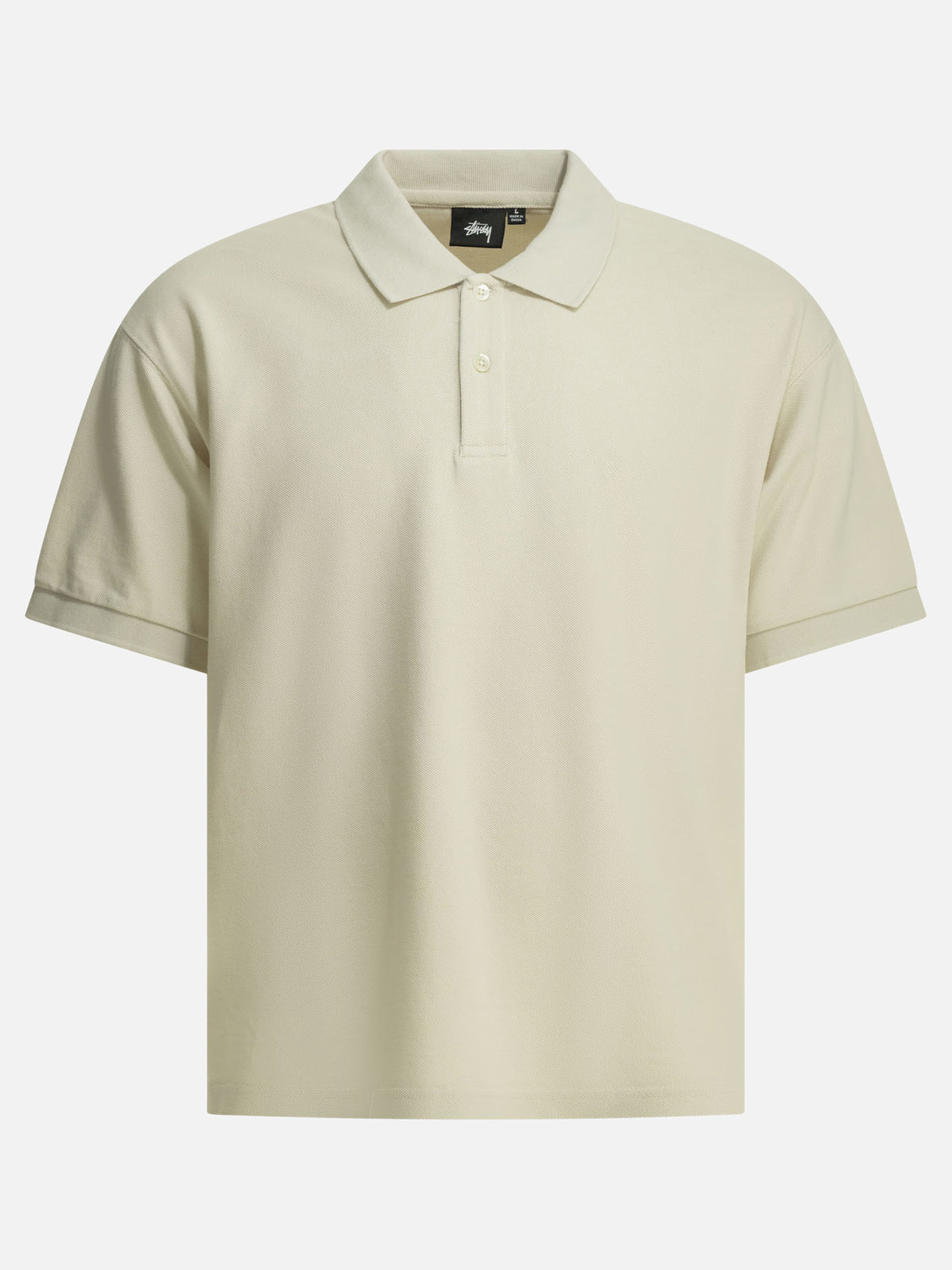 Stüssy "Classic" Button-Down Polo Shirt White - VIETTI