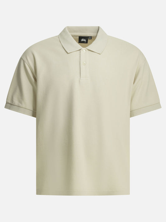Stüssy "Classic" Button-Down Polo Shirt White

