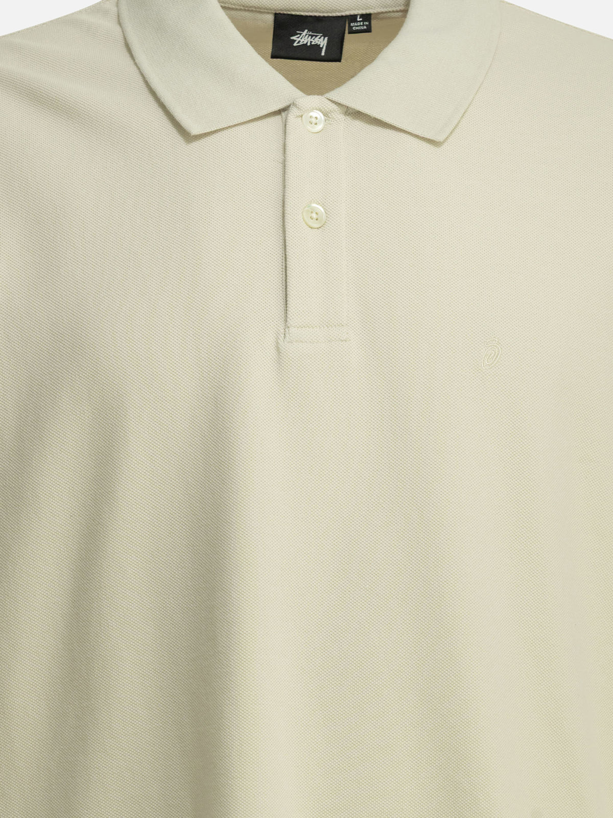 Stüssy "Classic" Button-Down Polo Shirt White - VIETTI