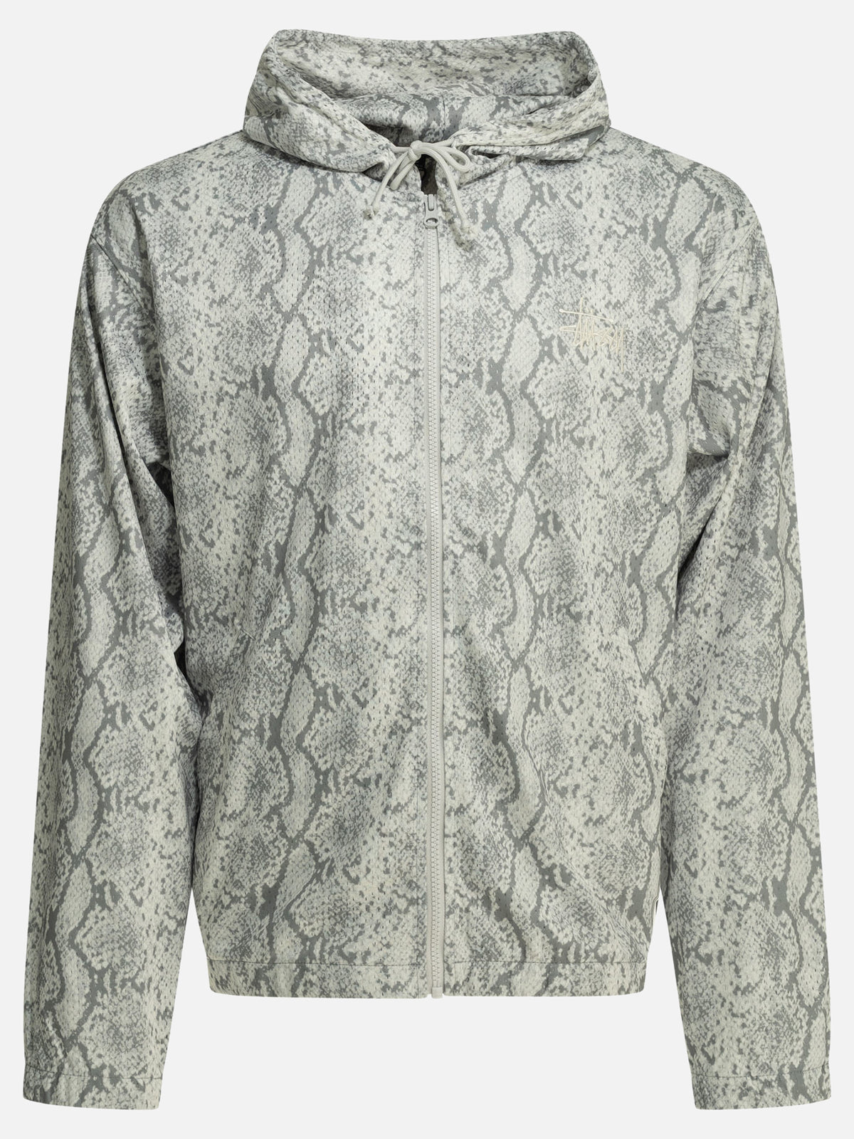 Stüssy "Athletic Mesh Sanke" Zip-Up Sweatshirt Grey - VIETTI