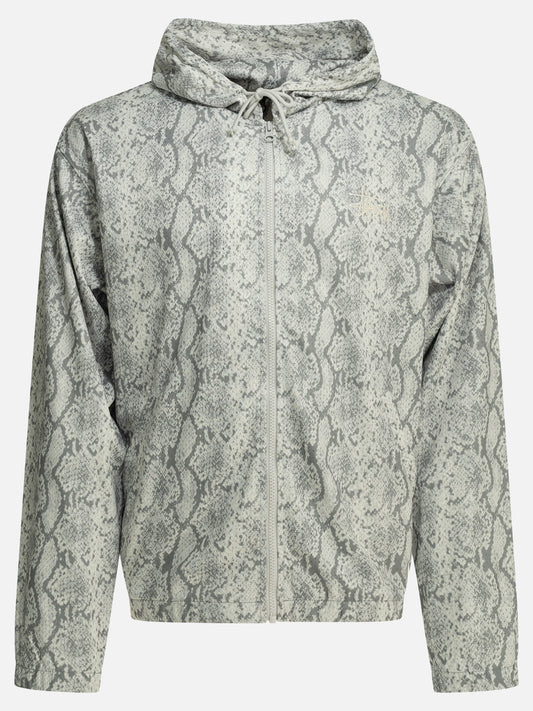 Stüssy "Athletic Mesh Sanke" Zip-Up Sweatshirt Grey

