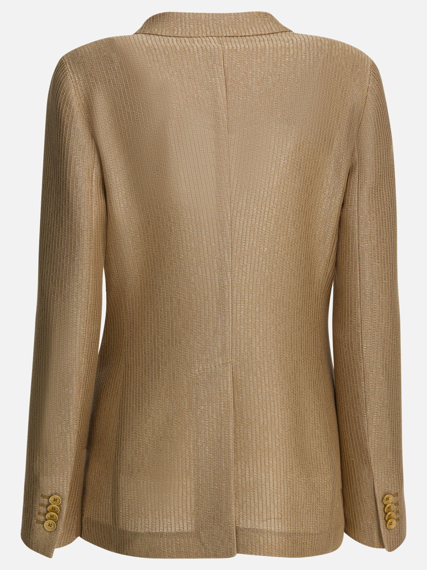 Tagliatore Double-breasted cotton blazer Beige - Women | VIETTI
