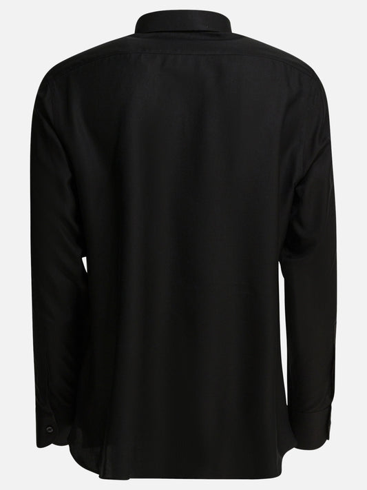 Camicie casual Solid colour  Nero - Tom Ford Uomo | VIETTI Online Store | 2
