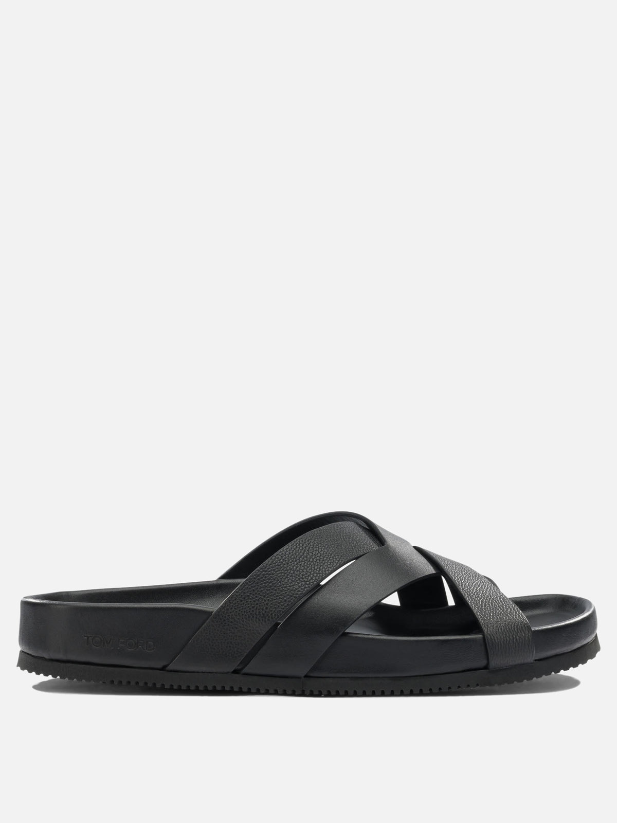 Tom Ford Braided leather slides Black