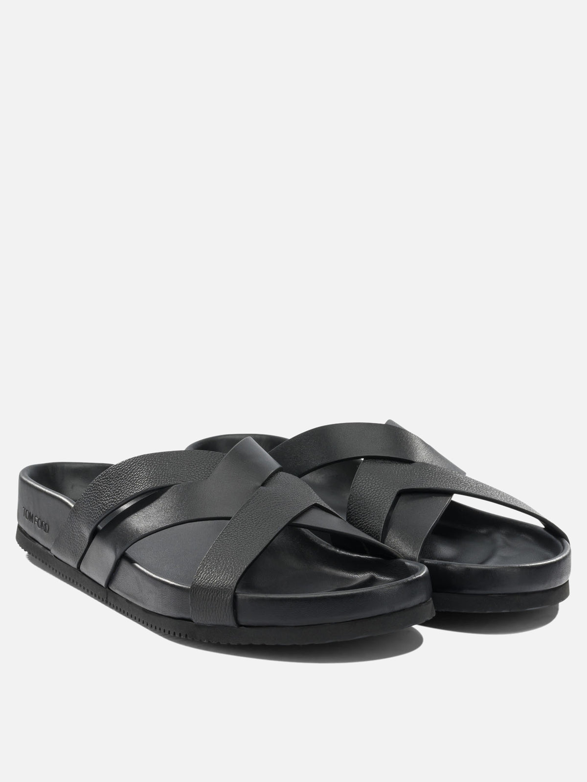 Tom Ford Braided leather slides Black - VIETTI