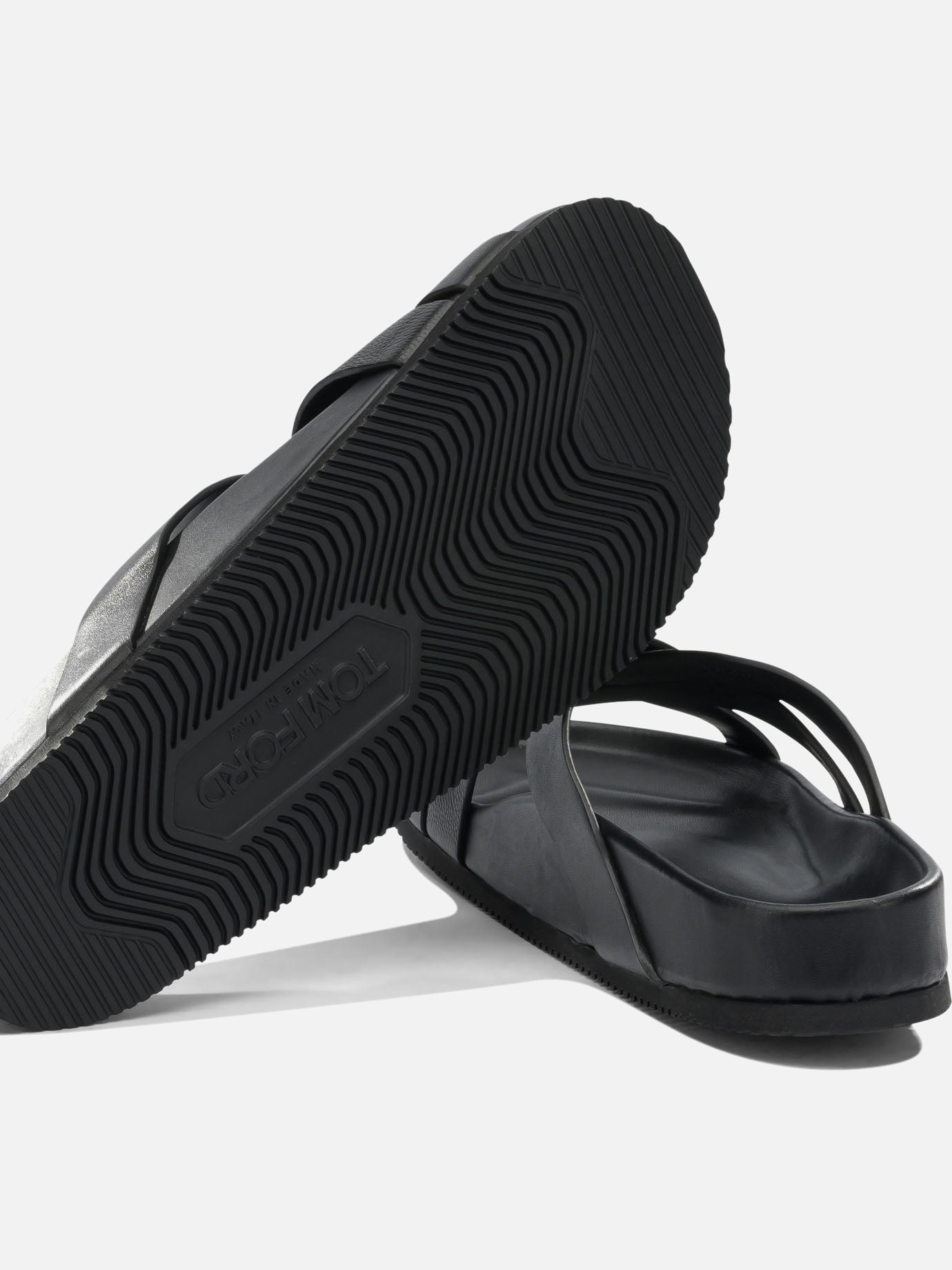 Slides 100% leather - 100% rubber  Nero - Tom Ford Uomo | PDP | VIETTI Online Store | thumbnail_5