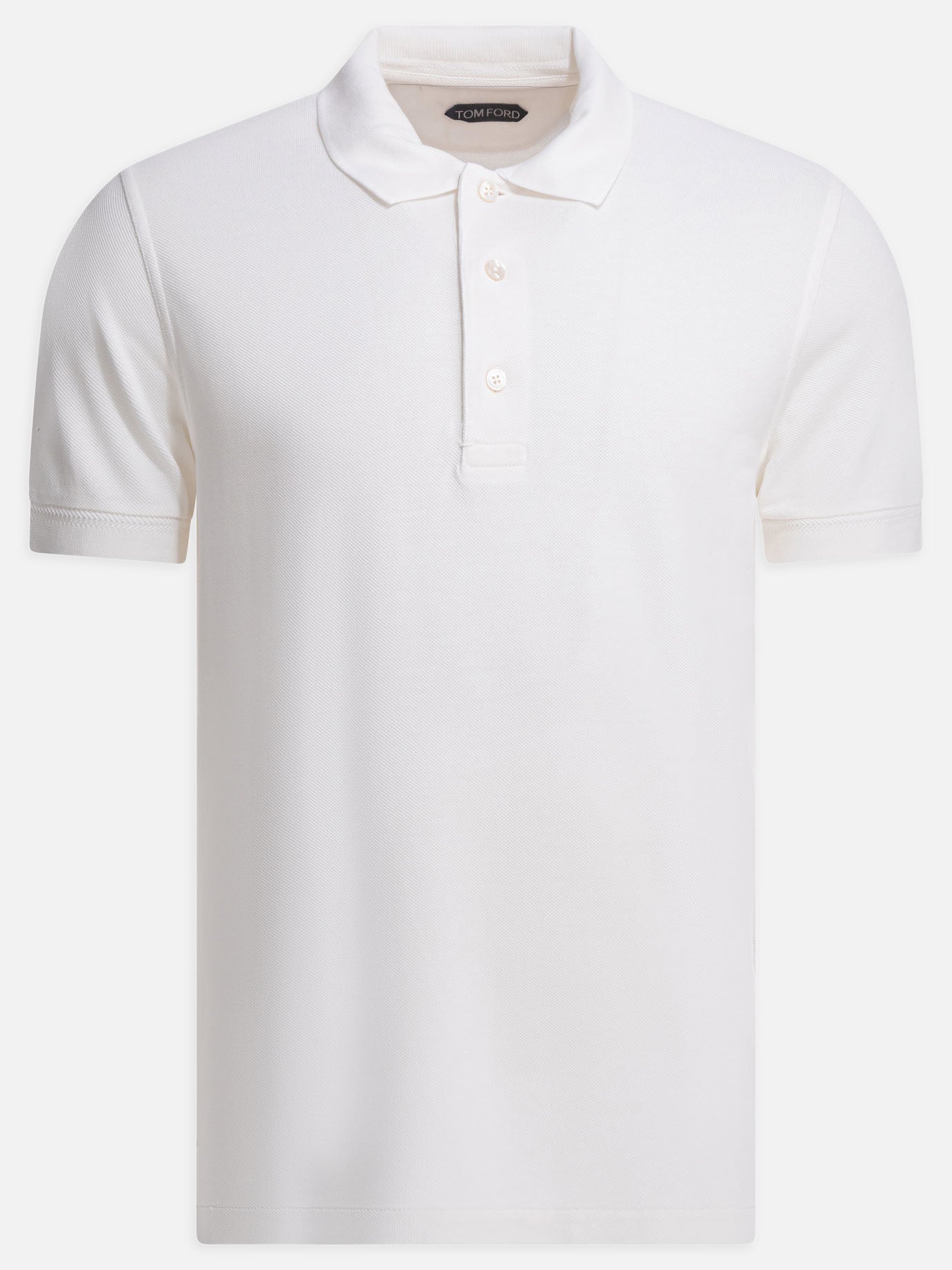 Polo con bottoni Solid colour  Bianco - Tom Ford Uomo | PDP | VIETTI Online Store | Zoom-Modal
