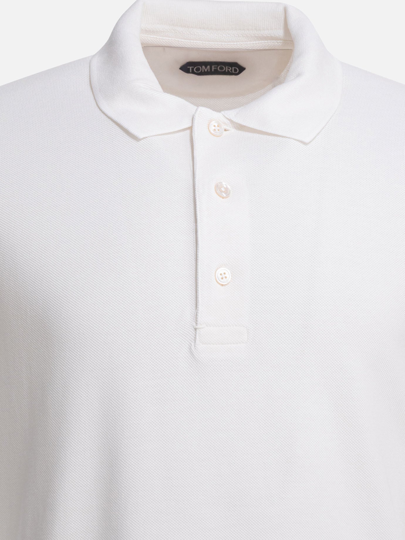 Polo con bottoni Solid colour  Bianco - Tom Ford Uomo | PDP | VIETTI Online Store | Zoom-Modal_3
