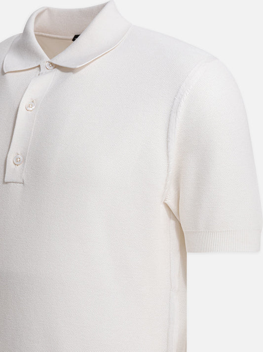 Tom Ford Silk and cotton pique polo shirt White

