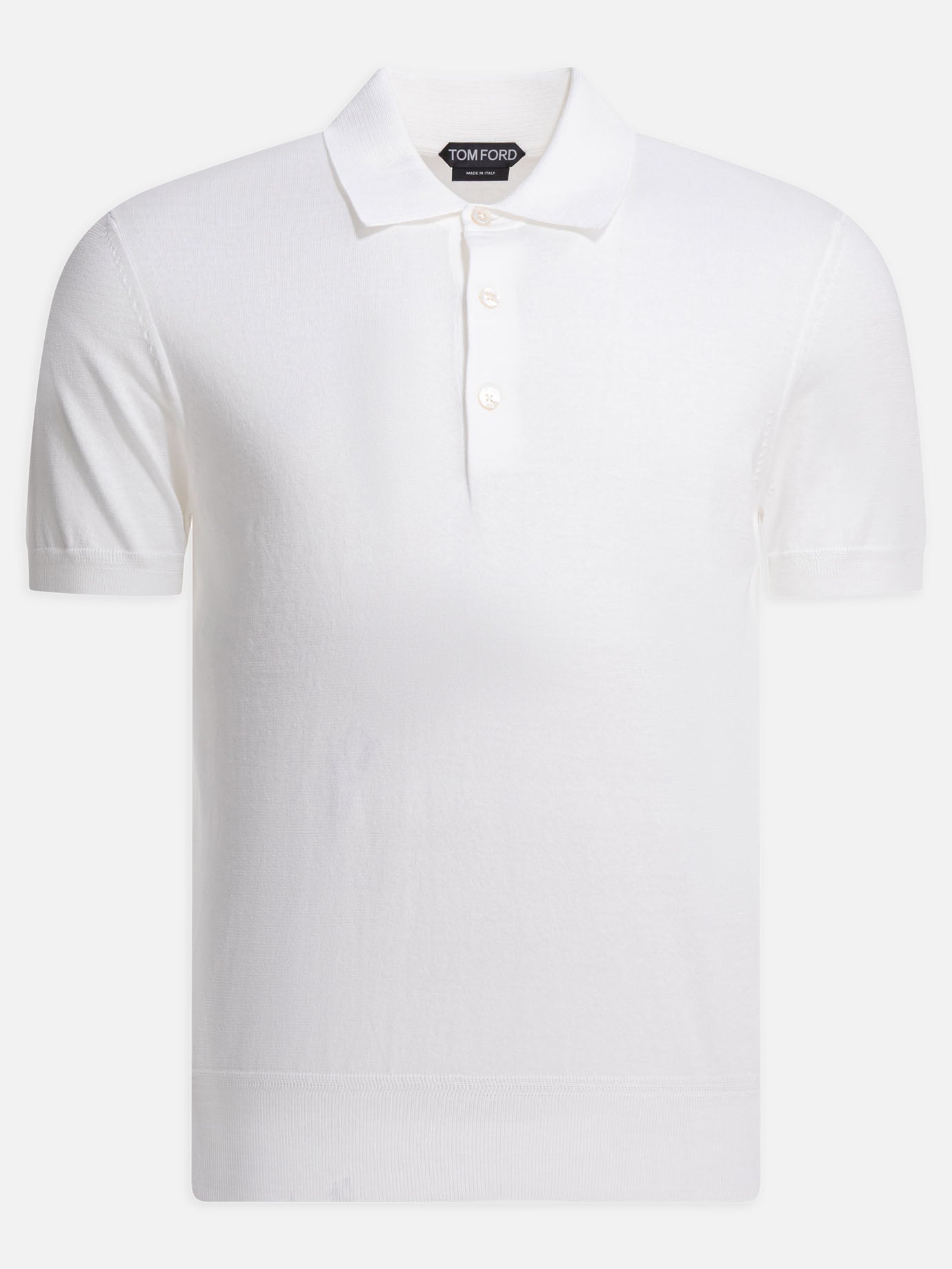 Polo con bottoni Solid colour  Bianco - Tom Ford Uomo | PDP | VIETTI Online Store | thumbnail